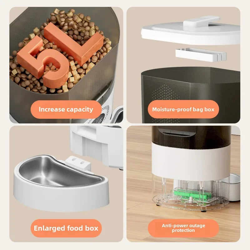 Smart Pet Feeder Cat Dog Food Dispenser Remote Control Automatic Feeder