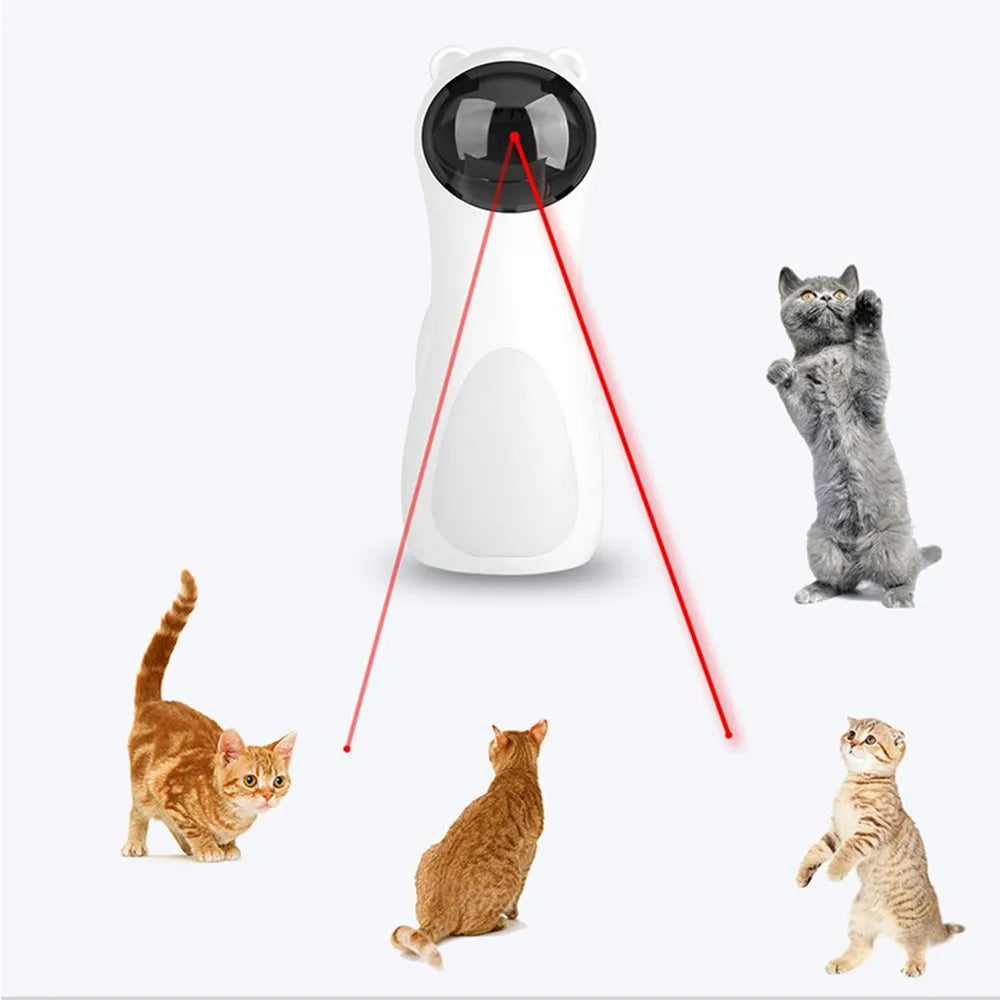 Automatic Cat Toys Interactive Smart Teasing Pet LED Laser Funny Toy Multi-Angle Exercise Training Entertaining Toys for Cat 50%