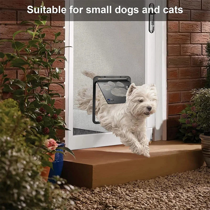 Pet Door Cat Dog Screen Door Lockable Magnetic Flap Screen Automatic Lock Door Suitable for Dogs and Cats Pet Screen Door