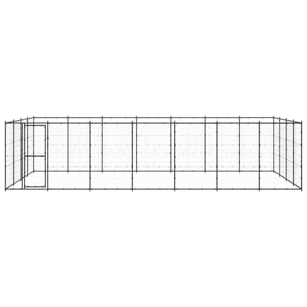 NNEVL Outdoor Dog Kennel Steel 33.88 m²