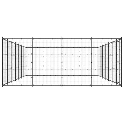 NNEVL Outdoor Dog Kennel Steel 33.88 m²