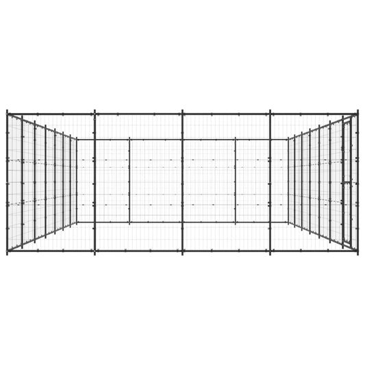 NNEVL Outdoor Dog Kennel Steel 33.88 m²