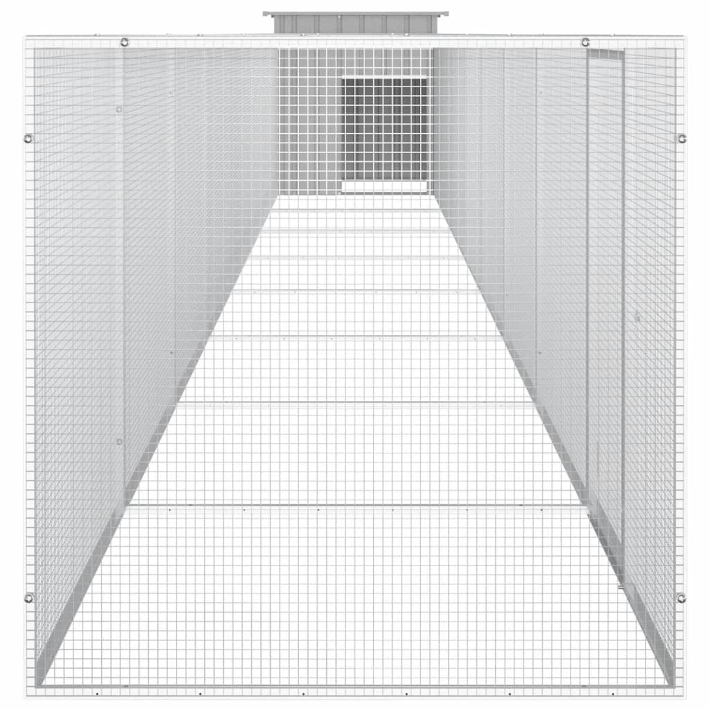 NNEVL Chicken Cage Grey 900x91x100 cm Galvanised Steel