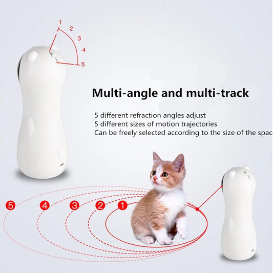 Automatic Cat Toys Interactive Smart Teasing Pet LED Laser Funny Toy Multi-Angle Exercise Training Entertaining Toys for Cat 50%