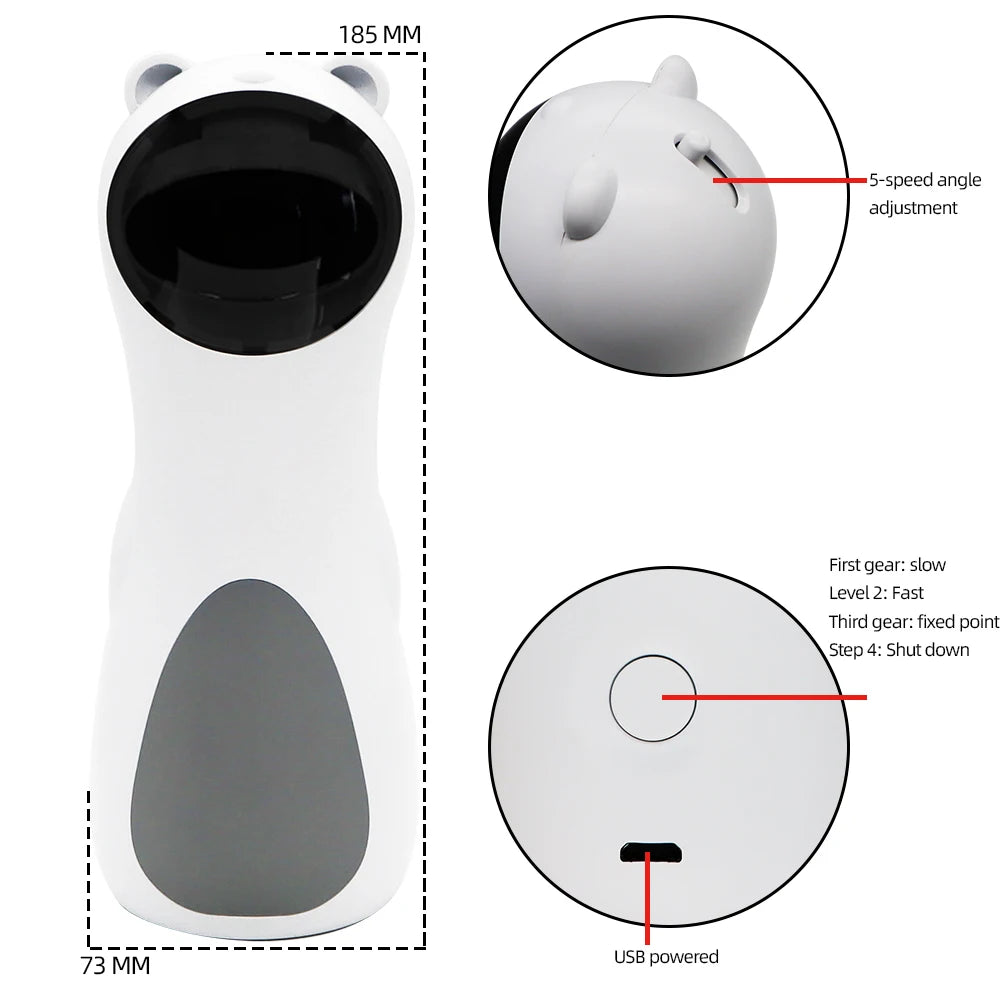 Automatic Cat Toys Interactive Smart Teasing Pet LED Laser Funny Toy Multi-Angle Exercise Training Entertaining Toys for Cat 50%