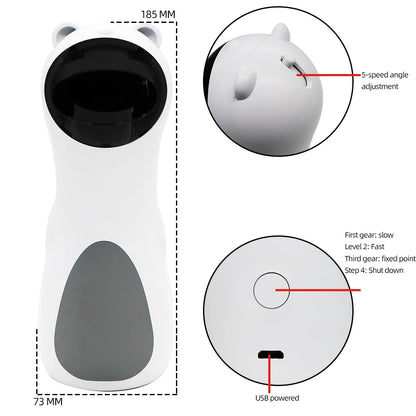 Automatic Cat Toys Interactive Smart Teasing Pet LED Laser Funny Toy Multi-Angle Exercise Training Entertaining Toys for Cat 50%