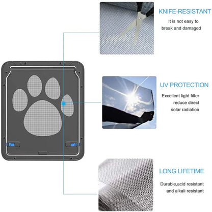 Pet Door Cat Dog Screen Door Lockable Magnetic Flap Screen Automatic Lock Door Suitable for Dogs and Cats Pet Screen Door
