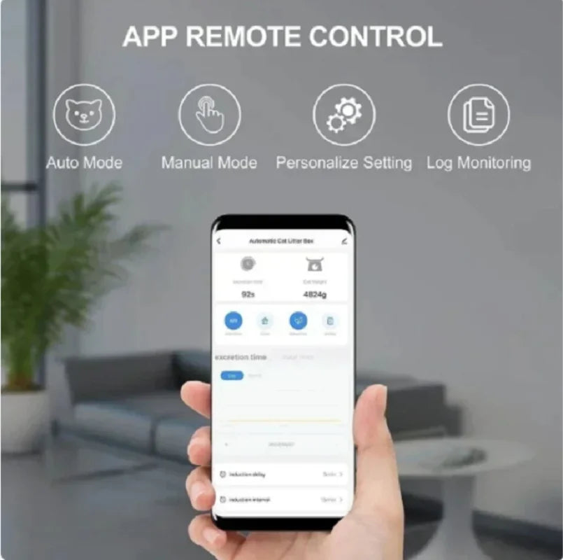 【English Version】Tonepie Automatic Smart Cat Litter Box Self Cleaning Fully Enclosed App Control Remove Odors Sandbox 65L