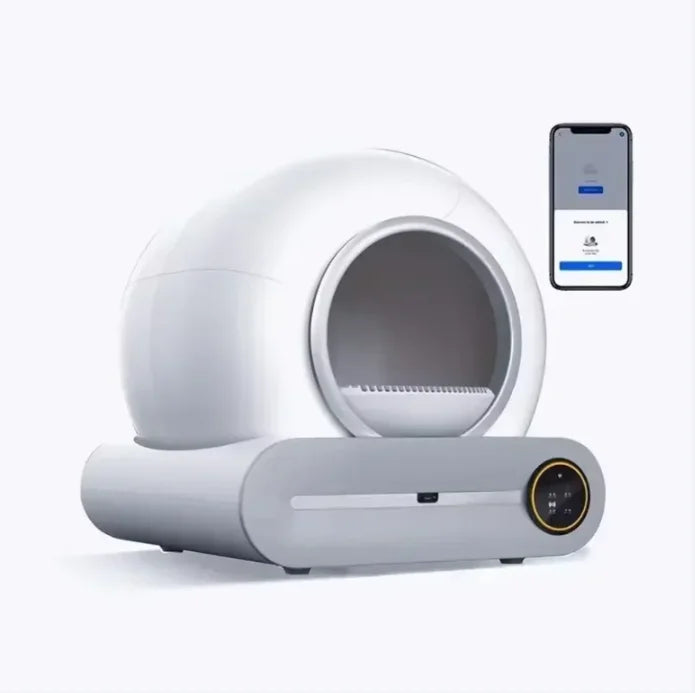 【English Version】Tonepie Automatic Smart Cat Litter Box Self Cleaning Fully Enclosed App Control Remove Odors Sandbox 65L