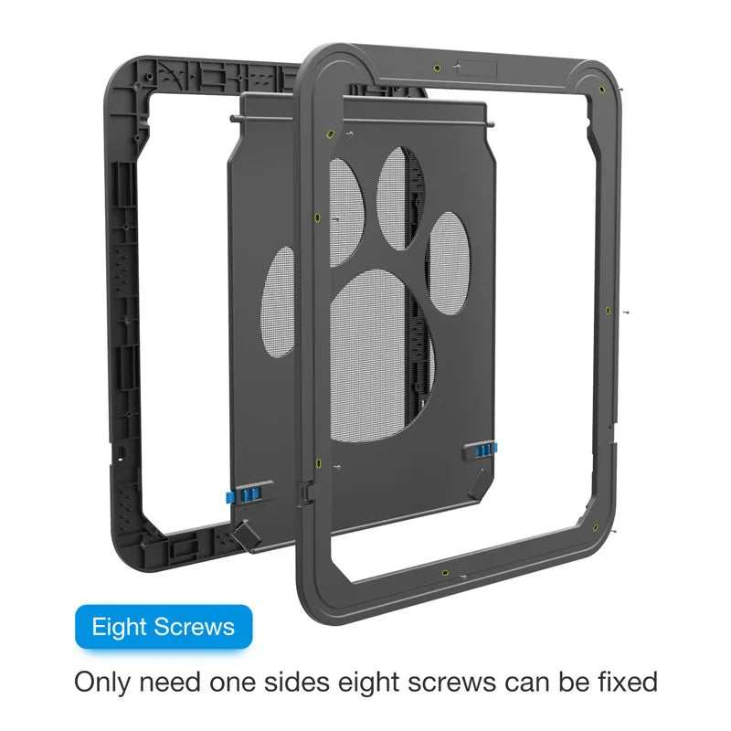 Pet Door Cat Dog Screen Door Lockable Magnetic Flap Screen Automatic Lock Door Suitable for Dogs and Cats Pet Screen Door