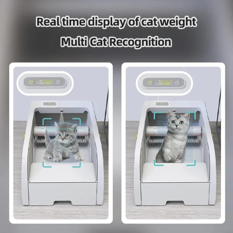 Self-cleaning Cat Litter Box Electric Automatic Cat Tray Open Ended Infrared Sensor Multiple Cat Suitable for Large Cats Product