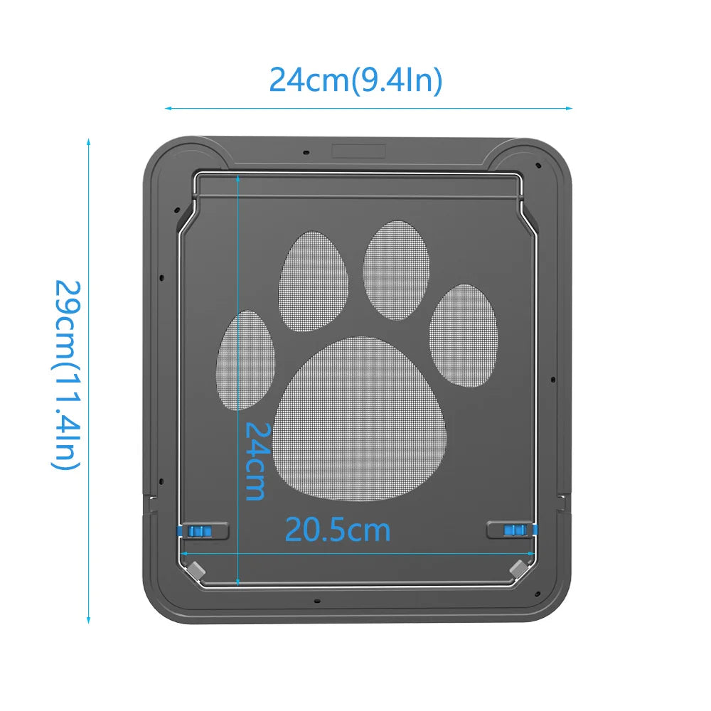 Pet Door Cat Dog Screen Door Lockable Magnetic Flap Screen Automatic Lock Door Suitable for Dogs and Cats Pet Screen Door
