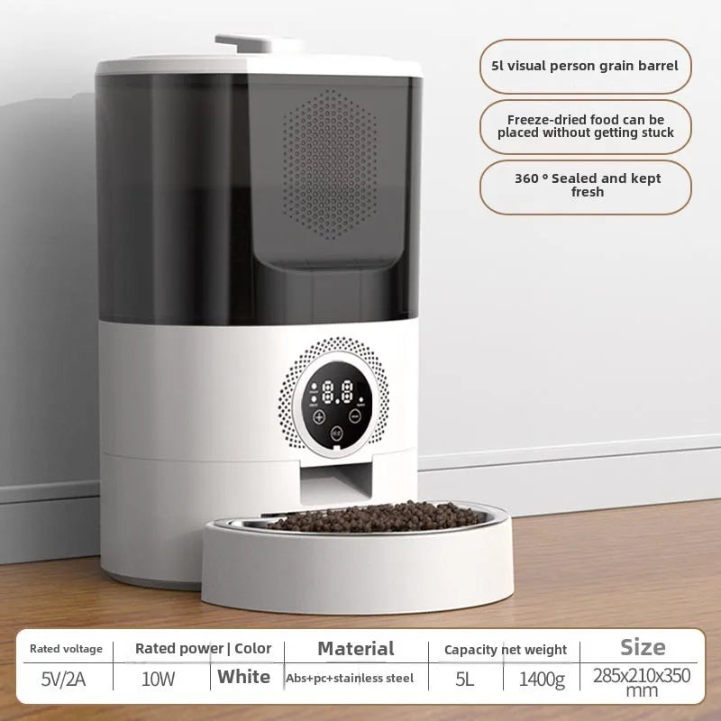 Smart Pet Feeder Cat Dog Food Dispenser Remote Control Automatic Feeder