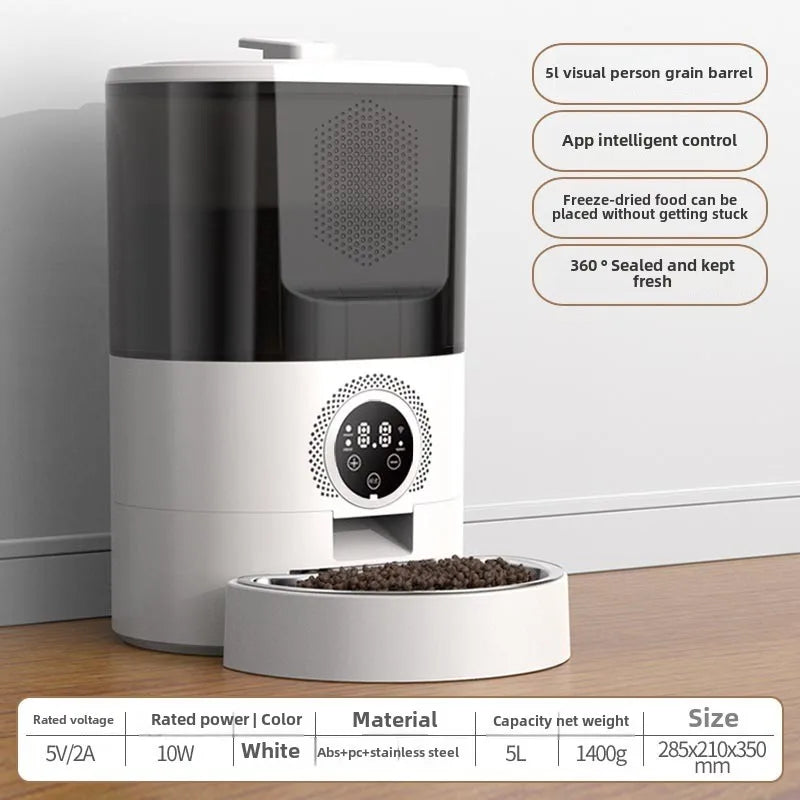 Smart Pet Feeder Cat Dog Food Dispenser Remote Control Automatic Feeder