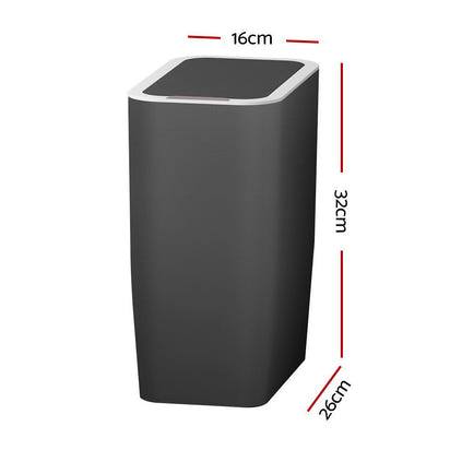 NNEDSZ 9L Motion Sensor Bin Rubbish Automatic Ash Black