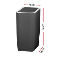NNEDSZ 9L Motion Sensor Bin Rubbish Automatic Ash Black