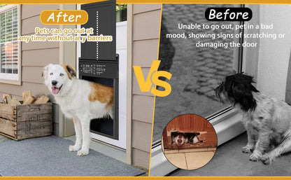 Automatic Pet Cat Dog Door Powere Weather-Resistant Light Sensor and Timer Remote Control and LCD Screen Solar Auto Chicken Door
