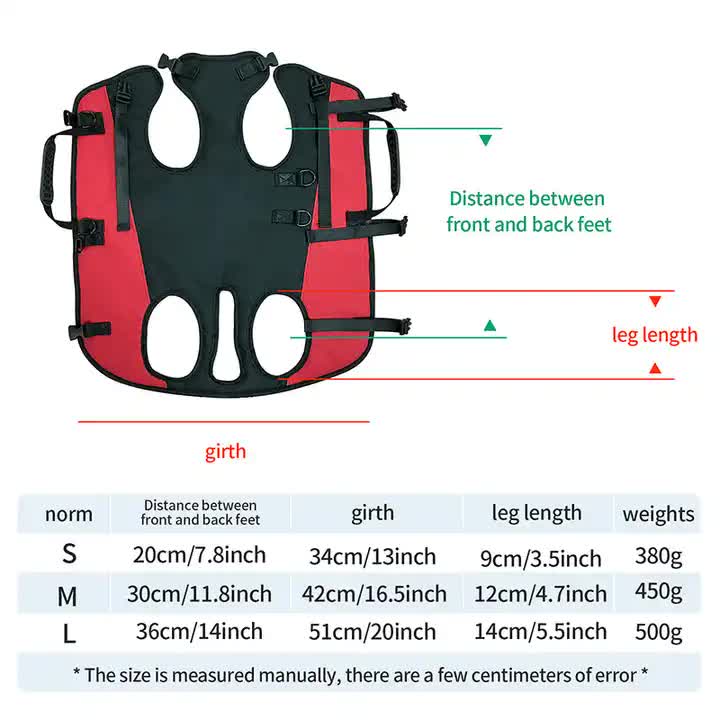 NNEDSZ S Red Multifunctional Pet Backpack with Adjustable Straps, Outdoor Assist Walking Harness Carrier for Dogs And Cycling Dog Backpack