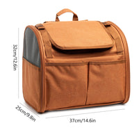 NNEDSZ Brown Pet Carrier Backpack - Comfortable and Stylish for Cats and Small Dogs